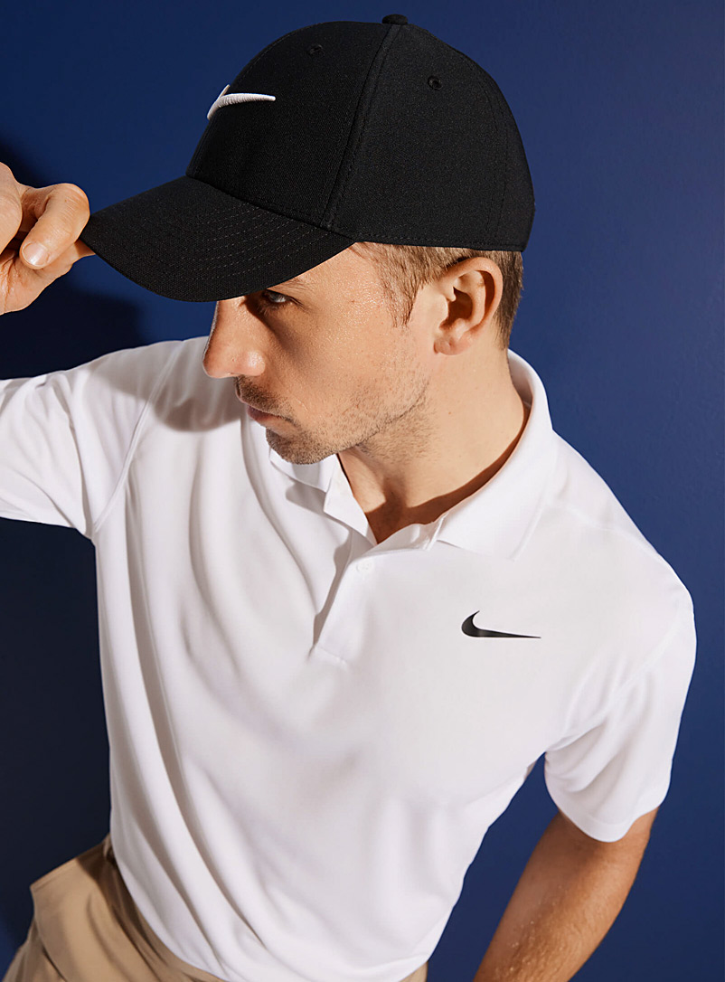 Nike Golf White Victory solid fine piqué jersey golf polo for men