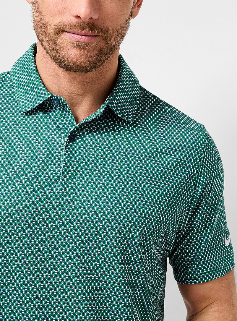 Nike Golf: Le polo de golf toucher frais floral Velocity Vert pour homme