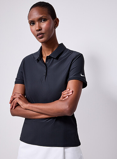 Nike Golf Black Victory cool jersey golf polo for women