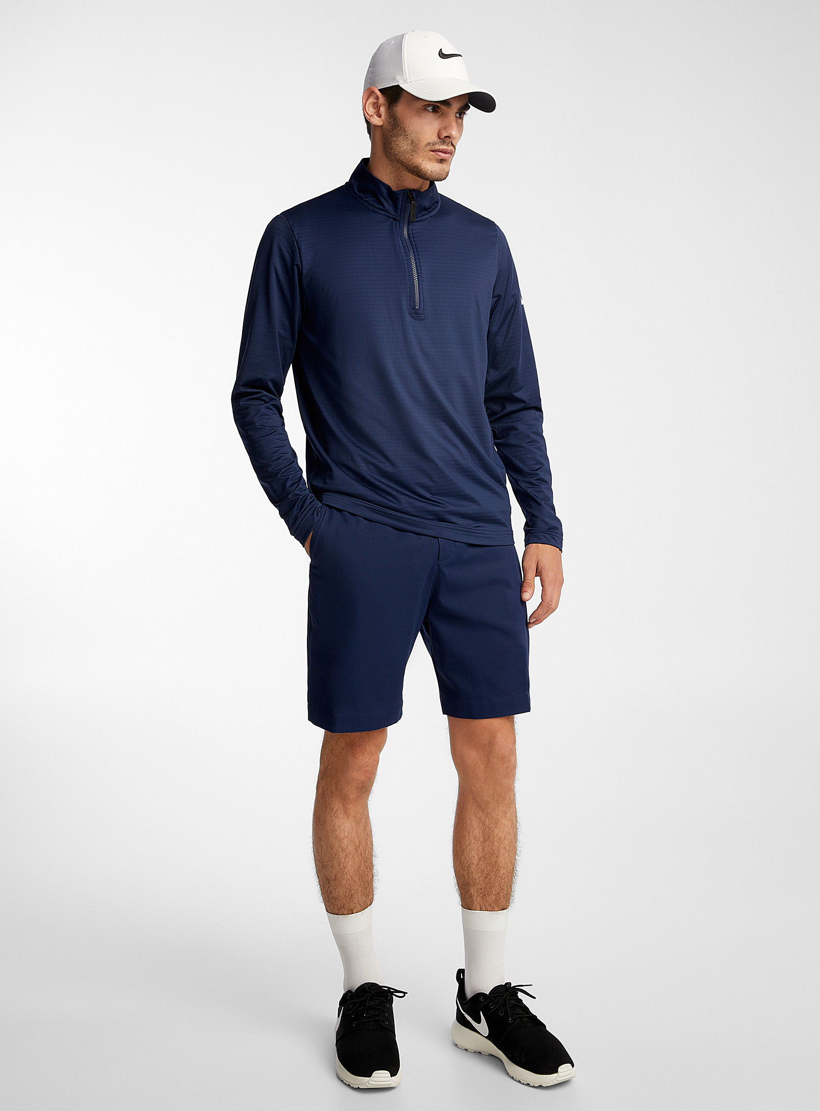 Nike Tour Stretch Taffeta Golf Short In Navy/midnight Blue