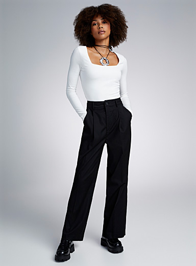 Pleated waistband wide-leg dress pant | Twik | Shop Women%u2019s Wide ...