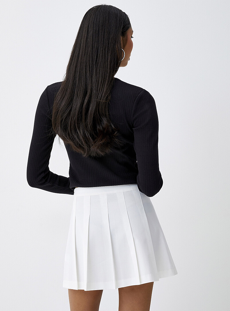 Twik Black Pleated dress skirt for women