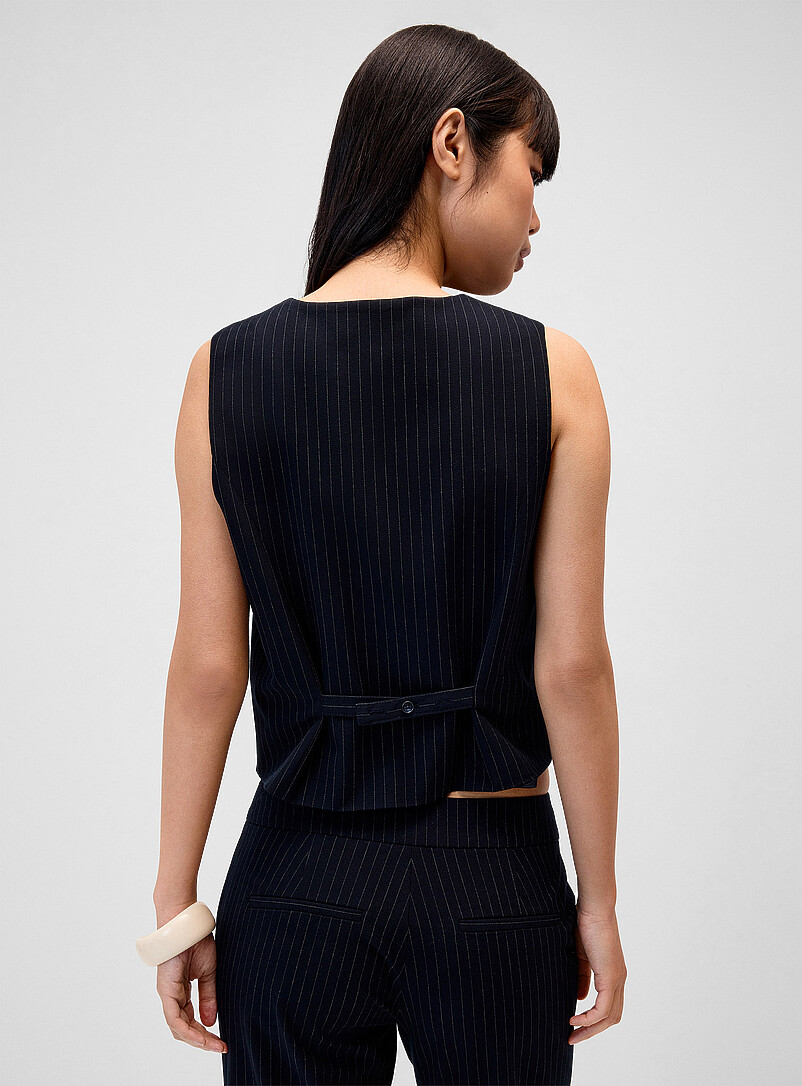 Twik Chocolate/Espresso Dressy vest with small buttons for women