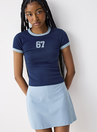 Straight dressy miniskirt