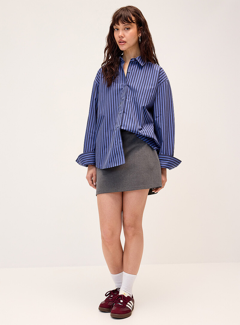 Twik Black Straight dressy miniskirt for women
