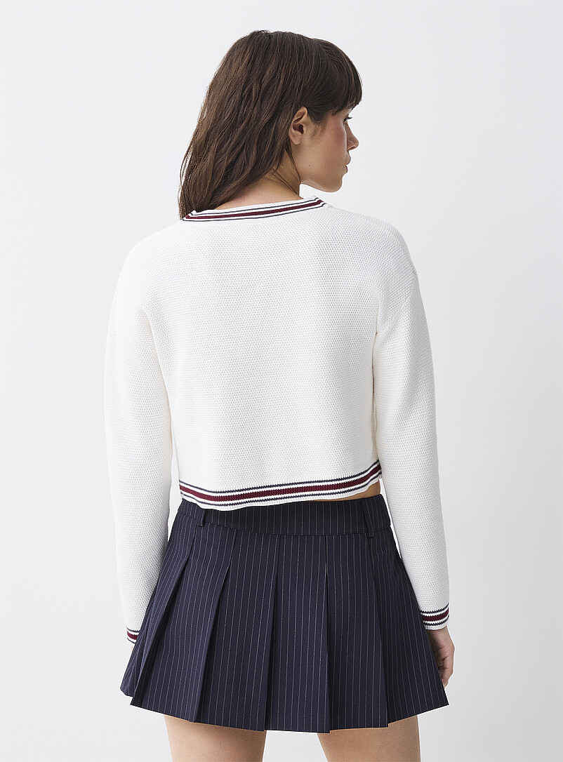Twik Honey/Camel Belt loops pleated dress skirt for women