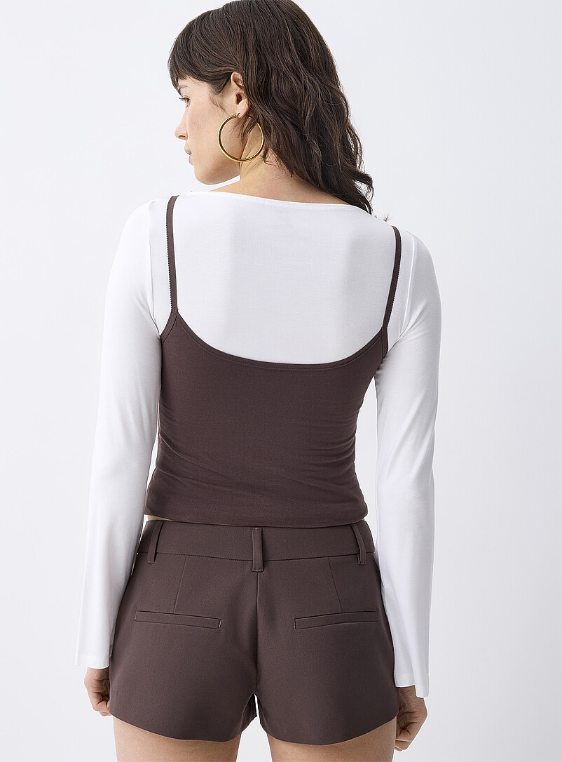 Twik: Le microshort habill&eacute; Chocolat - Espresso pour femme