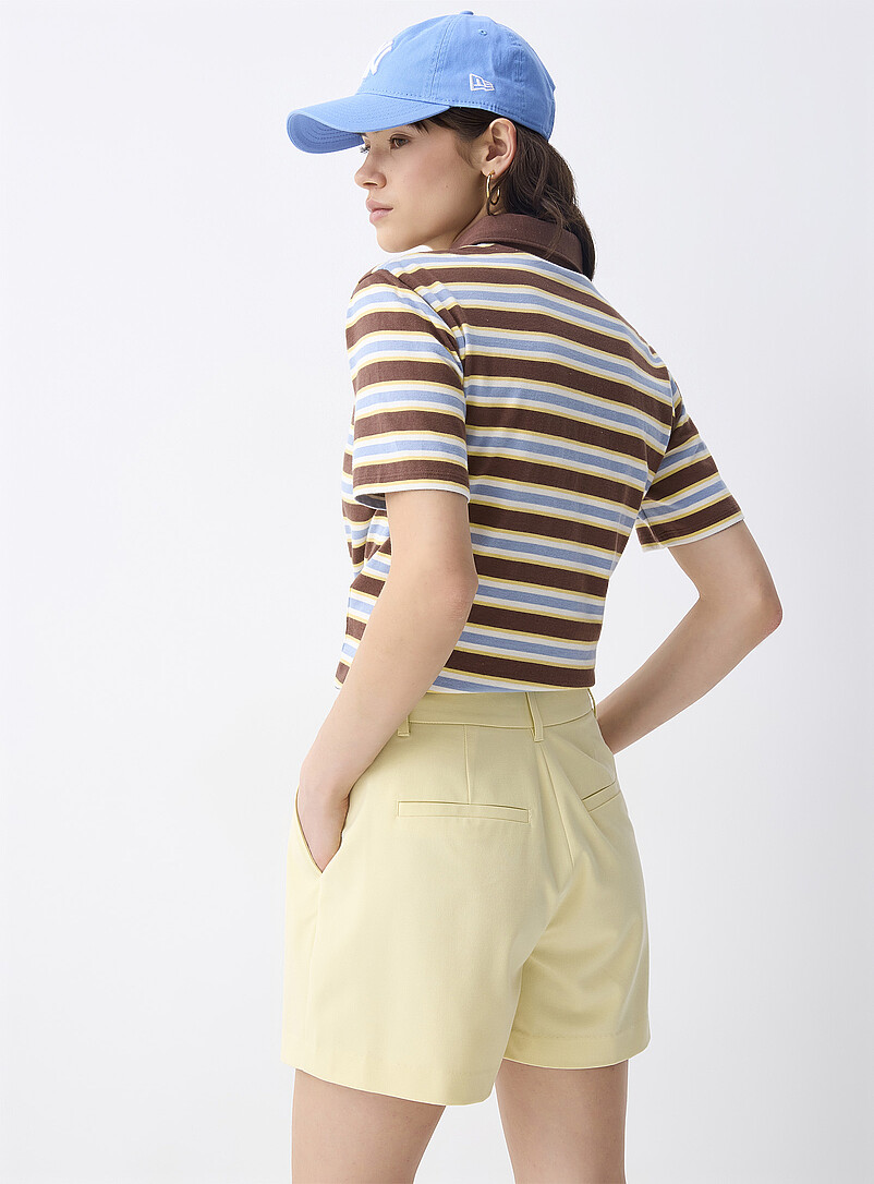 Twik: Le short habill&eacute; &agrave; plis Gris pour femme