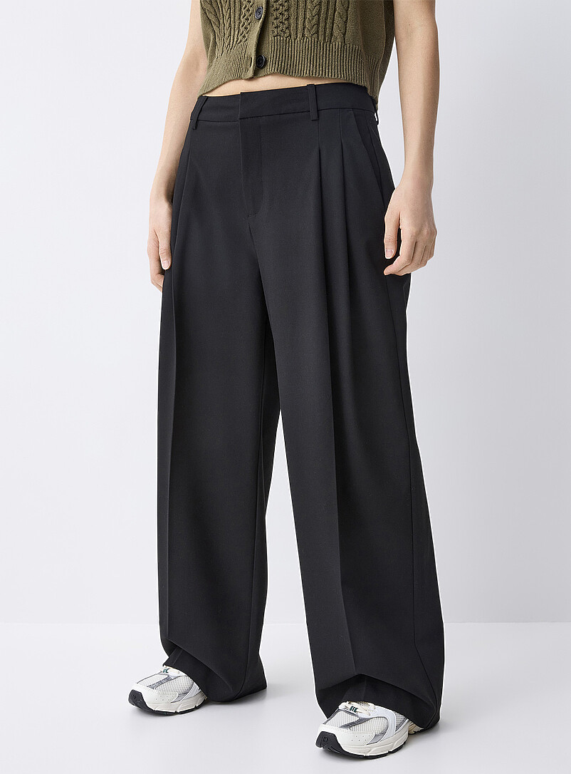 Twik Patterned Black Baggy dress pant <b>Billie fit</b> for women