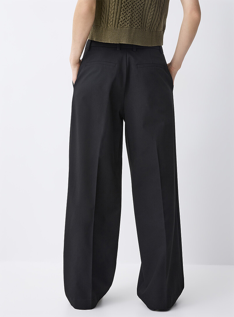 Twik Patterned Black Baggy dress pant <b>Billie fit</b> for women