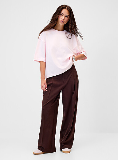Twik Brown Baggy dress pant <b>Billie fit</b> for women