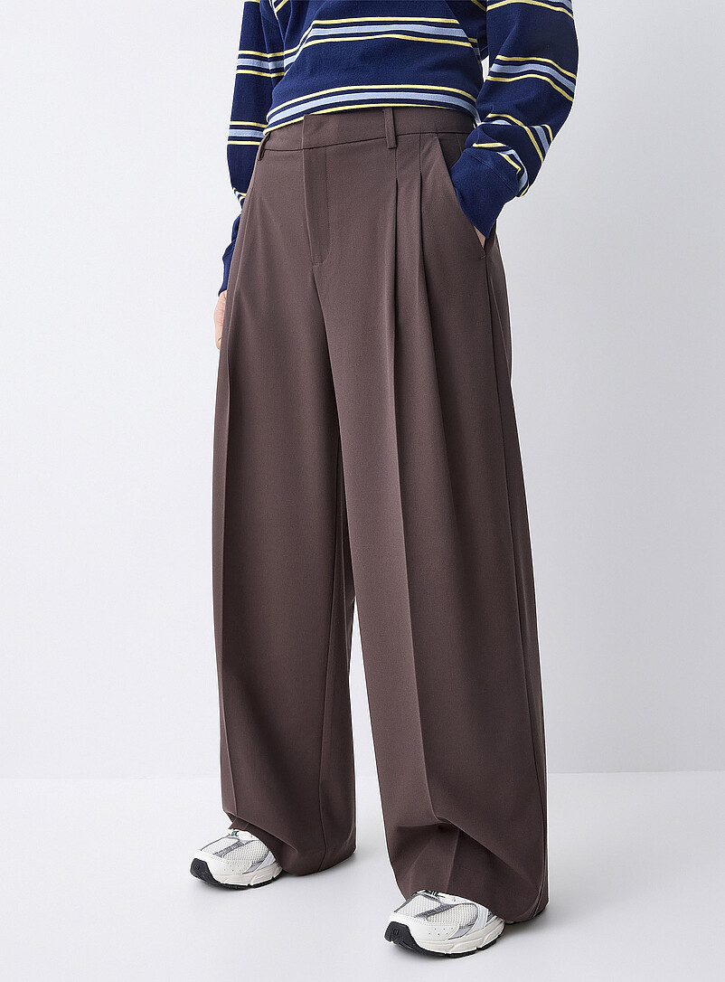 Twik Patterned Black Baggy dress pant <b>Billie fit</b> for women