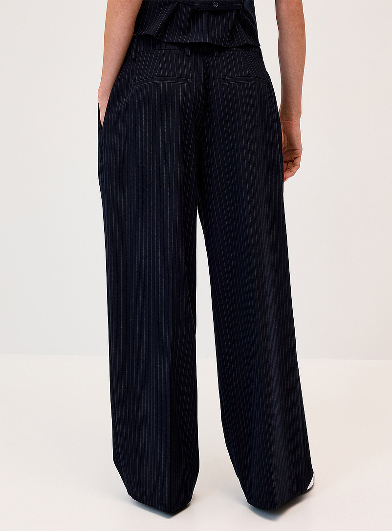 Twik Patterned Black Baggy dress pant <b>Billie fit</b> for women
