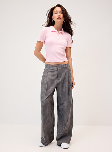 Twik Light Grey Baggy dress pant for women