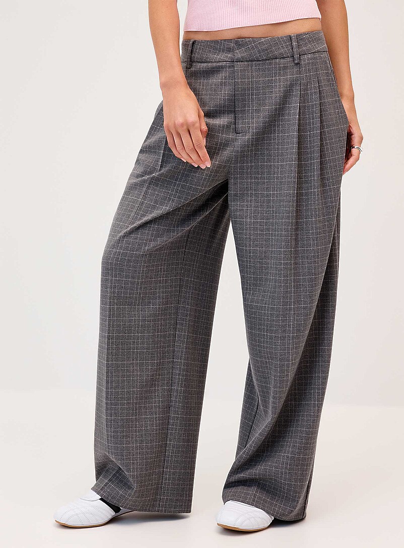 Twik Patterned Black Baggy dress pant <b>Billie fit</b> for women