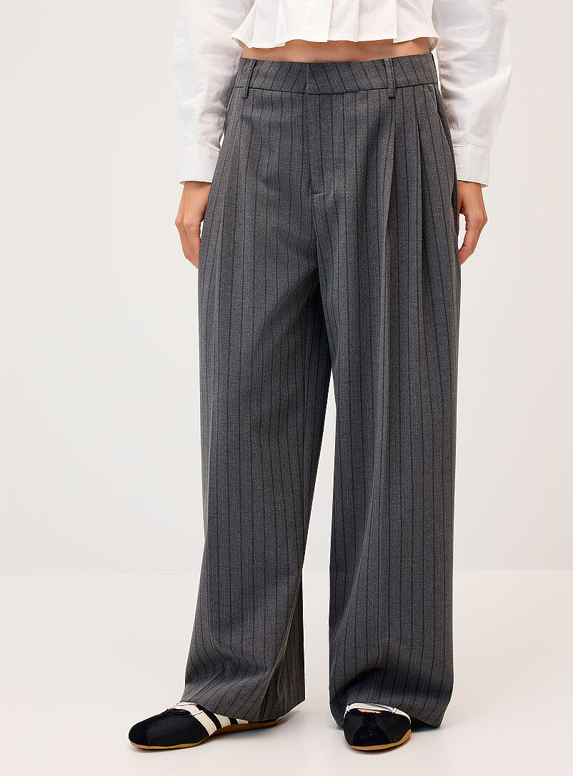 Twik Patterned Black Baggy dress pant <b>Billie fit</b> for women