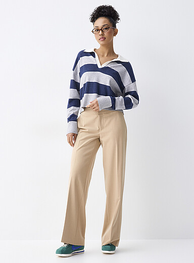 Twik Sand Pleated wide-leg dress pant for women