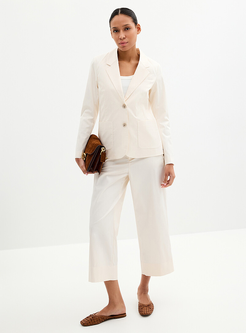 Contemporaine Brown Satiny stretch cropped pant <b>Fit: Wide leg, high rise</b> for women