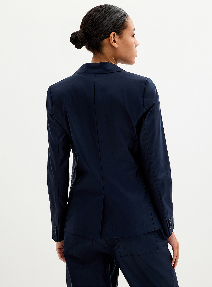 Contemporaine Brown Satiny patch-pocket blazer for women