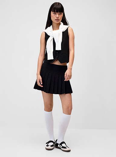 Dressy pleated miniskirt