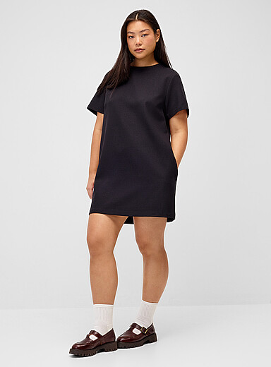 La robe t-shirt cr&ecirc;pe extensible