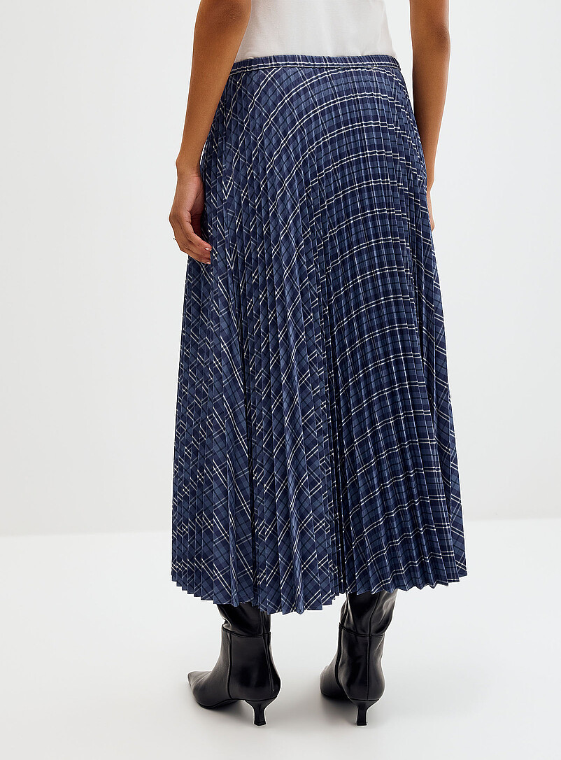 Celestial checks pleated skirt | Contemporaine | Women's Midi