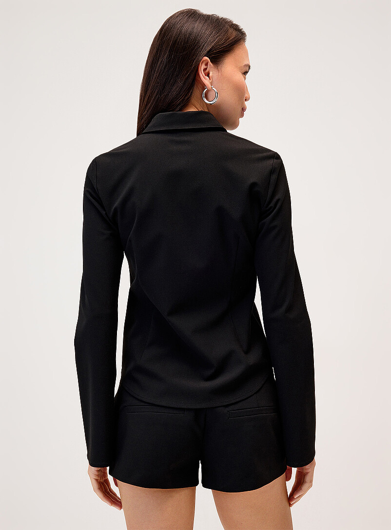 Stretch fitted crepe shirt product image 3