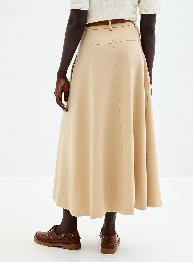 Pleated belted maxi skirt product image 3