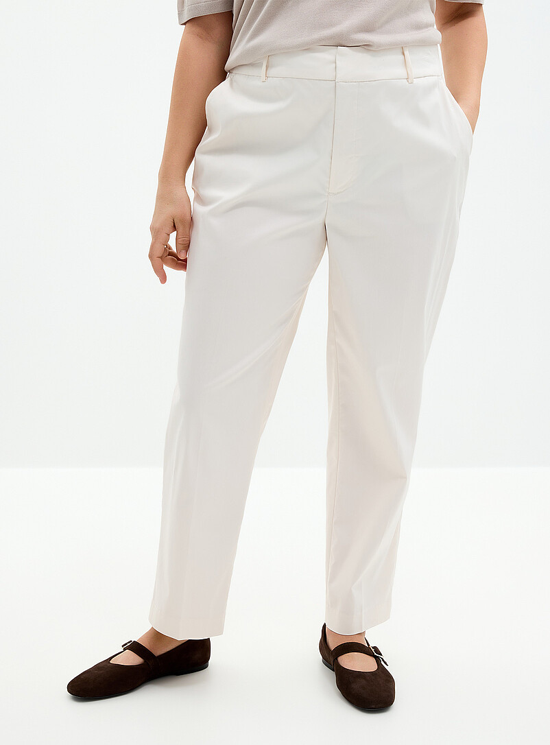 Stretch satiny Universal pant Fit: Semi-slim leg, mid rise product image 2