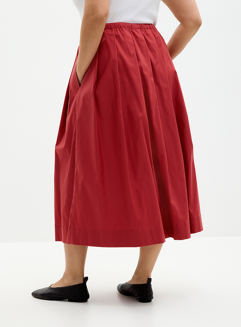 Satiny drawcord-waist skirt product image 3