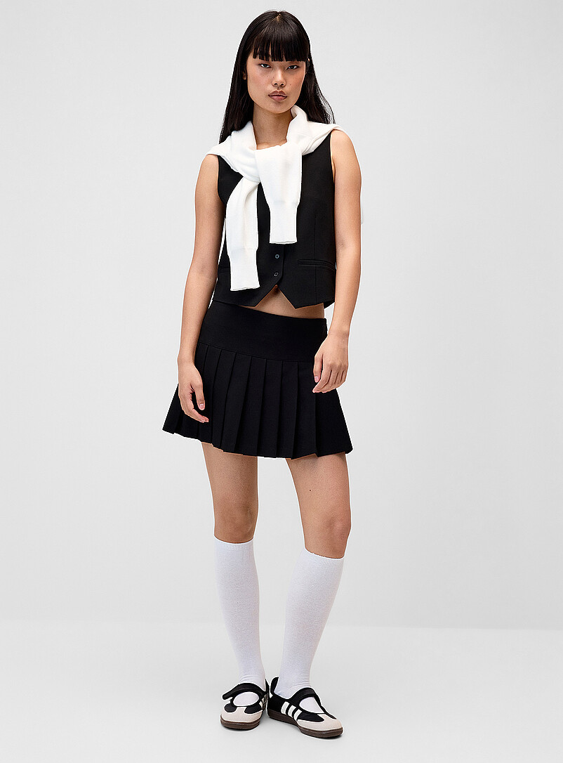 Dressy Pleated Miniskirt