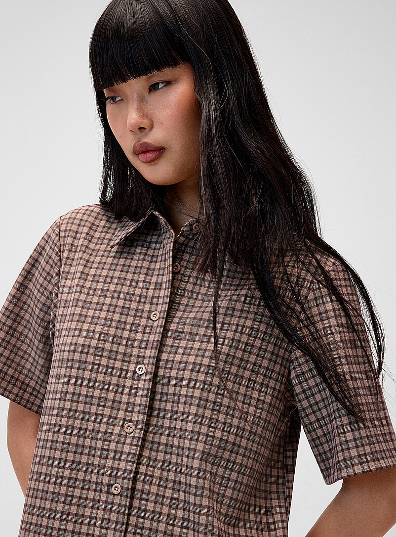 Pleated-skirt shirt-collar dress product image 2