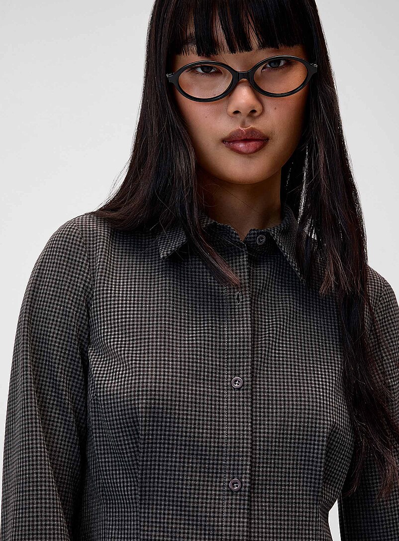 Flared pleated-waist shirtdress product image 3