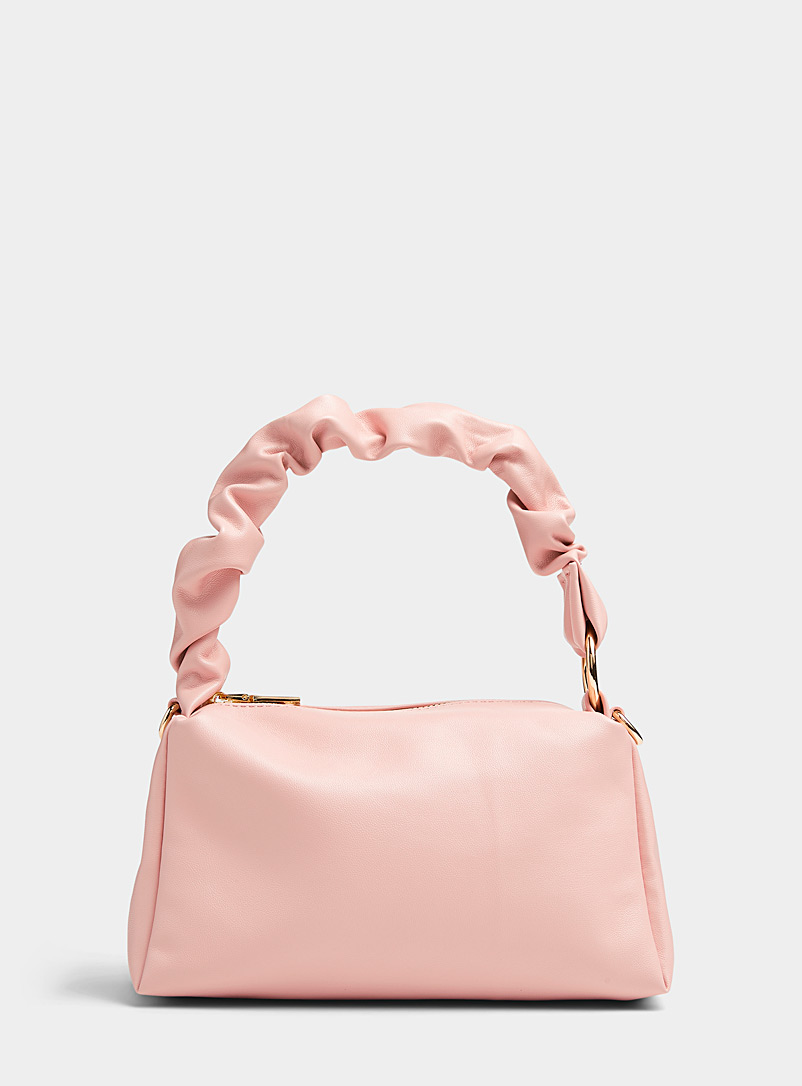 Simons Pink Gathered handle rectangular bag for women