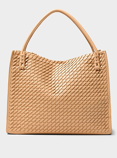 Braided square tote bag