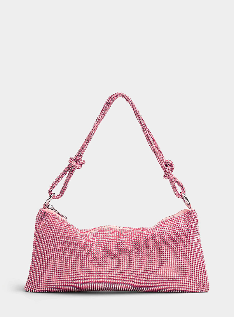 Simons Pink Golden rhinestone bag for women