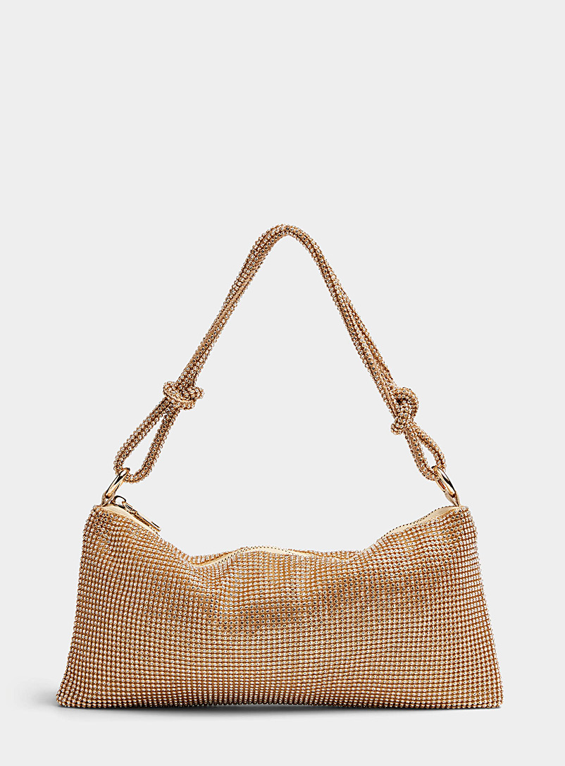 Simons Assorted Golden rhinestone bag for women
