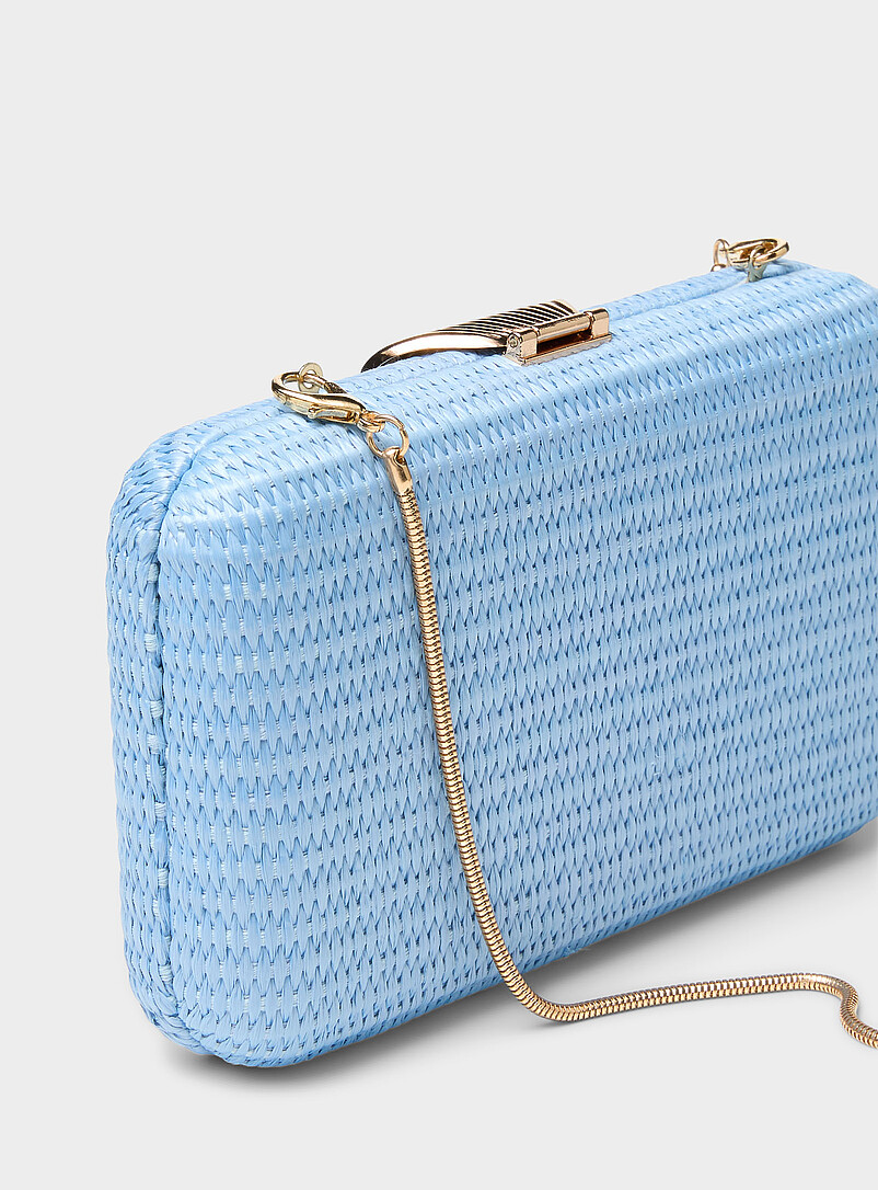 Shell straw-like evening bag | Simons | Shop Women's Clutch Bags