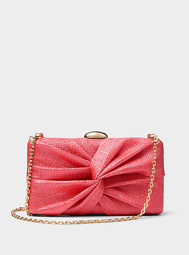 Knotted pleated minaudi&egrave;re