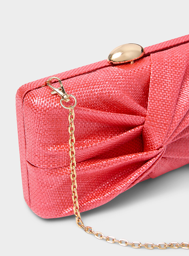 Simons: La minaudi&egrave;re pliss&eacute;e nou&eacute;e Miel - Chameau pour femme
