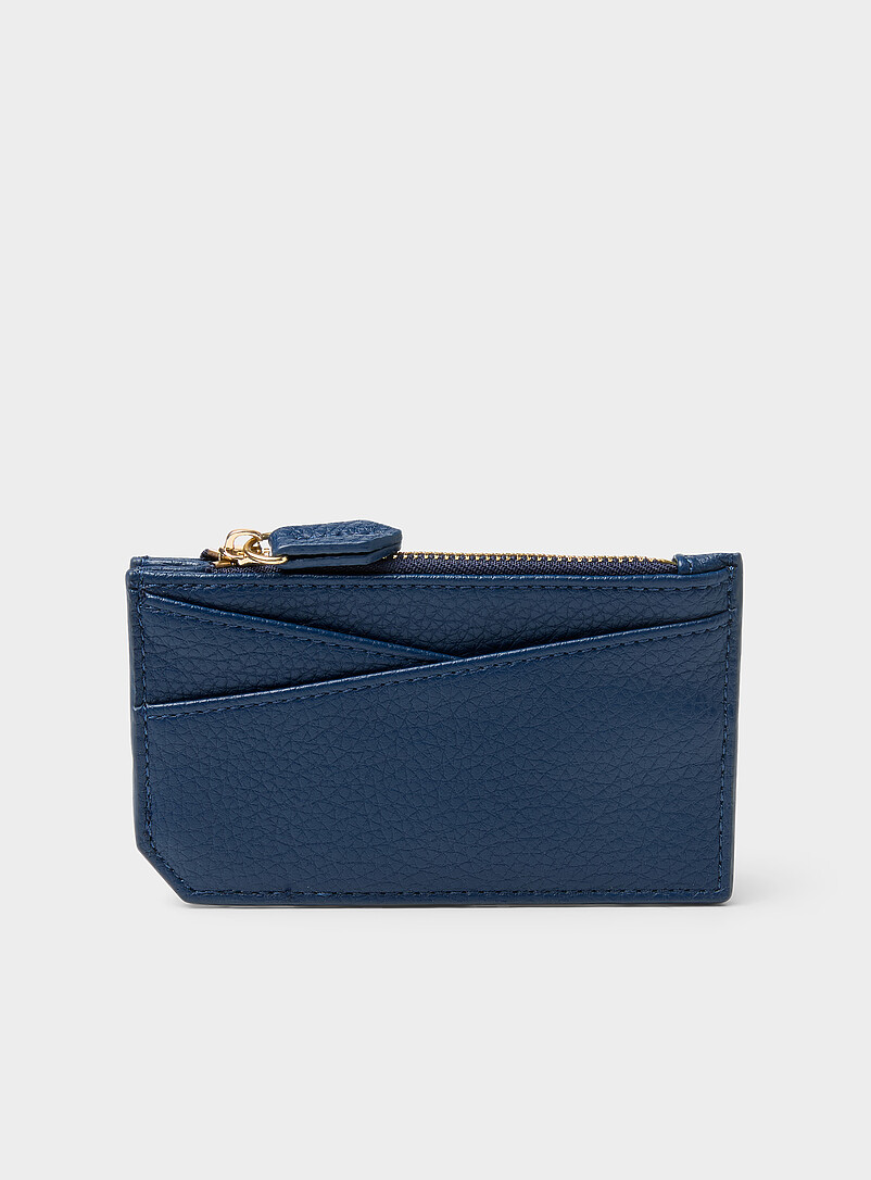 Angular-pocket pebbled card holder product image (primary)