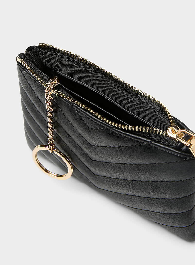 Quilted herringbone coin purse product image 2