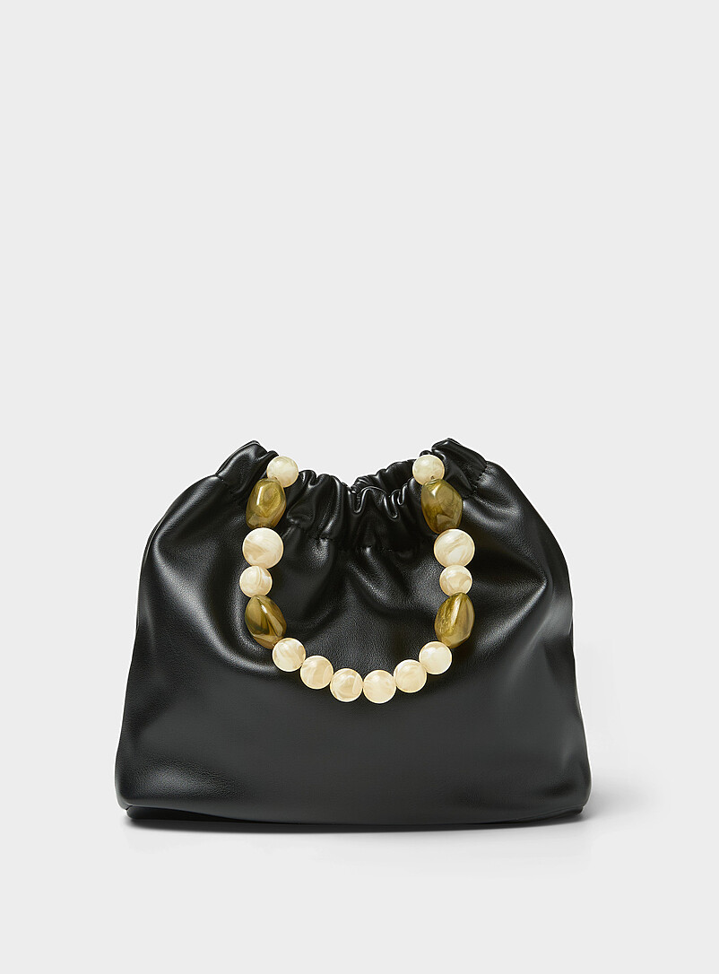 Marbled Bead Handle Evening Bag