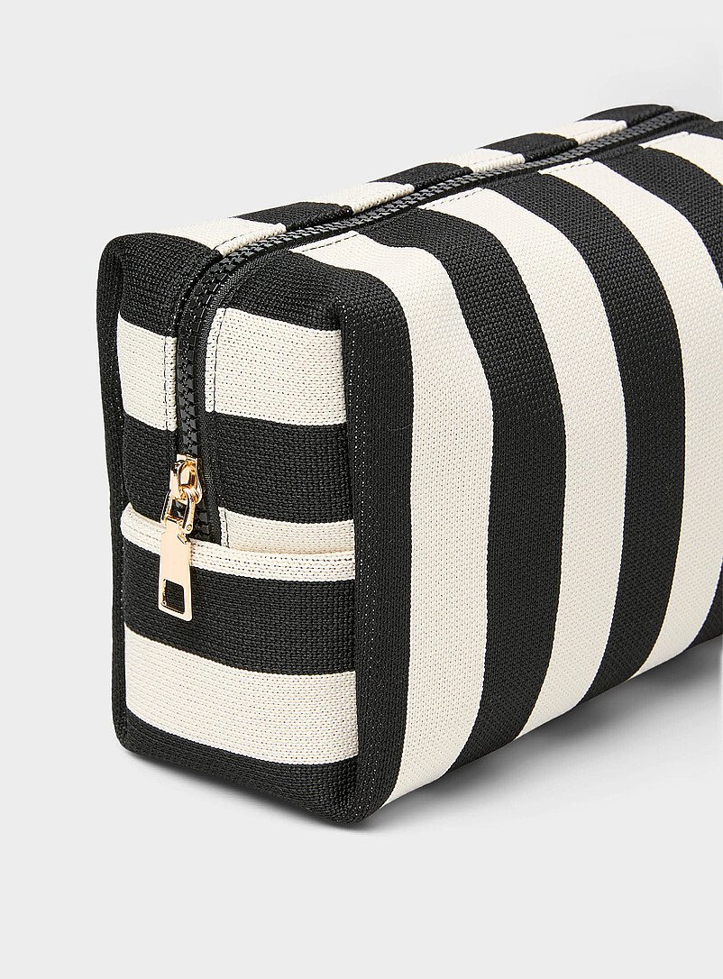 Striped cosmetics case with bottles product image 2