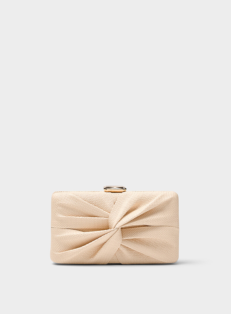 Knotted pleated minaudière product image (primary)