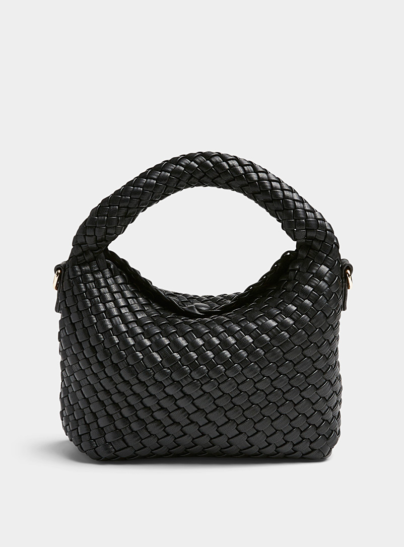 Simons Black Braided small bag for women