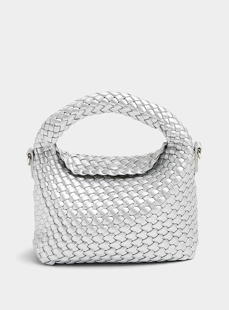 Simons Silver Braided small bag for women
