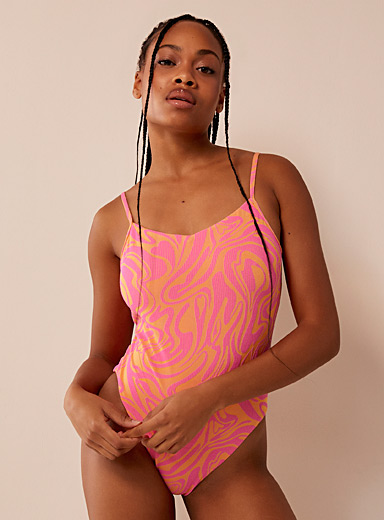 CTEEGC Womens 3 Piece Swimsuits Floral Print One Shoulder Bikini