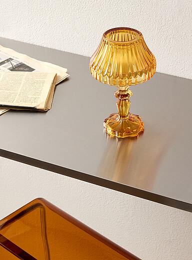 Simons Maison: Le chandelier lampe en verre cannel&eacute; Ambre