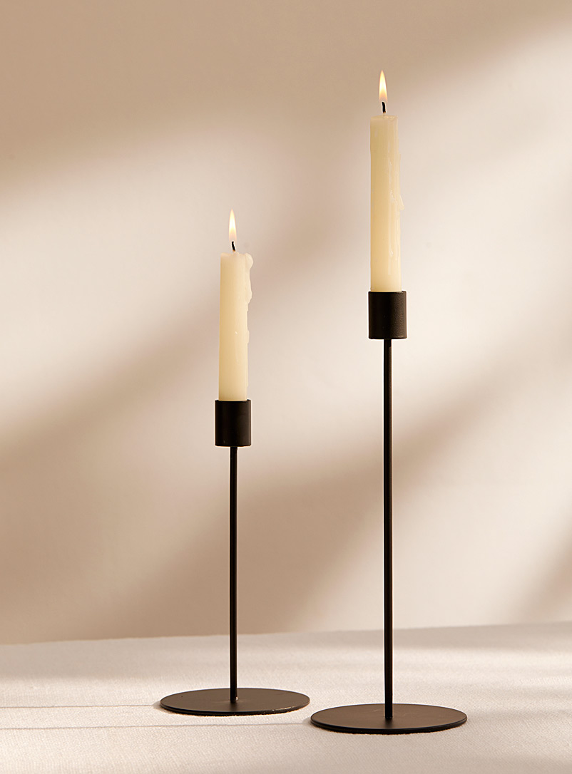 Simons Maison: Le petit chandelier minimaliste Noir